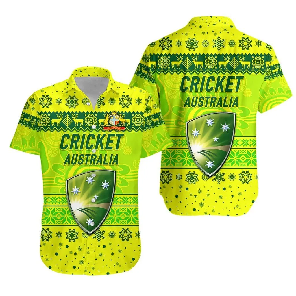 Australia Men Cricket Team Hawaiian Shirt Christmas Simple Style Lt8_1