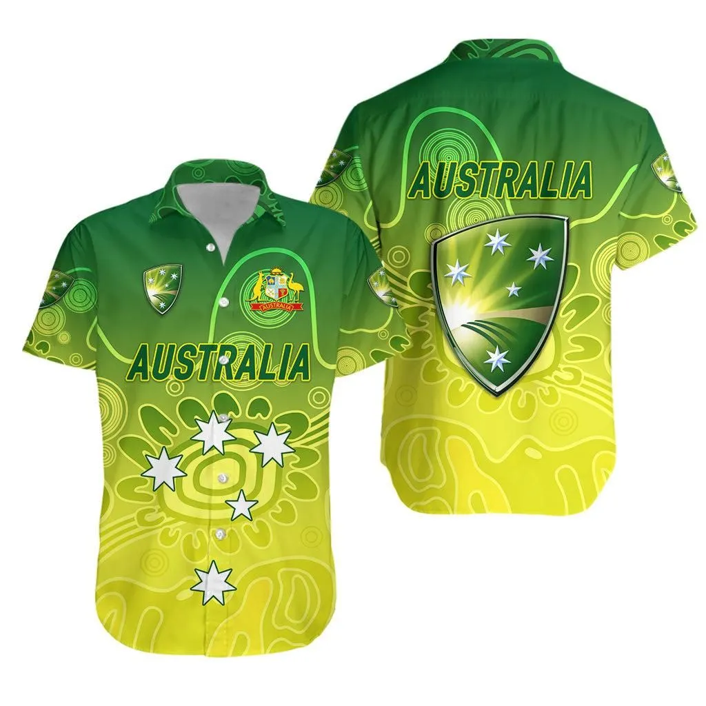 Australia Men Cricket Team Hawaiian Shirt Indigenous Style Lt8_1