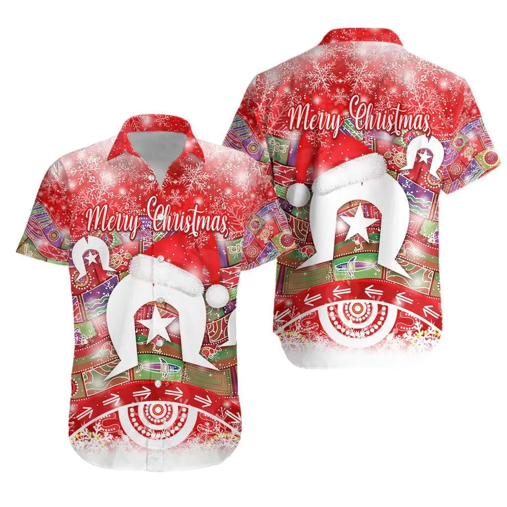 Australia Torres Trait Islands Christmas Hawaiian Shirt Original Style   Red Lt8_1