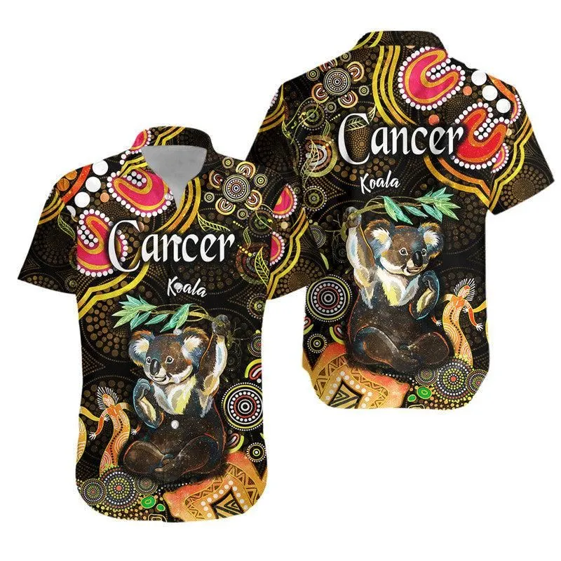 Australian Astrology Hawaiian Shirt Cancer Koala Zodiac Aboriginal Vibes   Gold Lt8_0