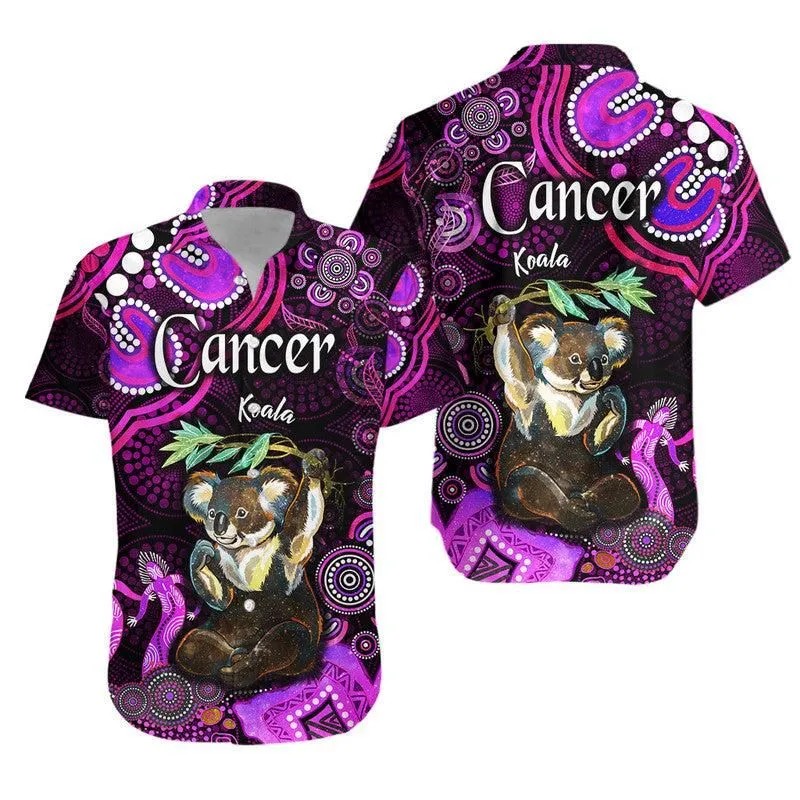 Australian Astrology Hawaiian Shirt Cancer Koala Zodiac Aboriginal Vibes   Pink Lt8_0