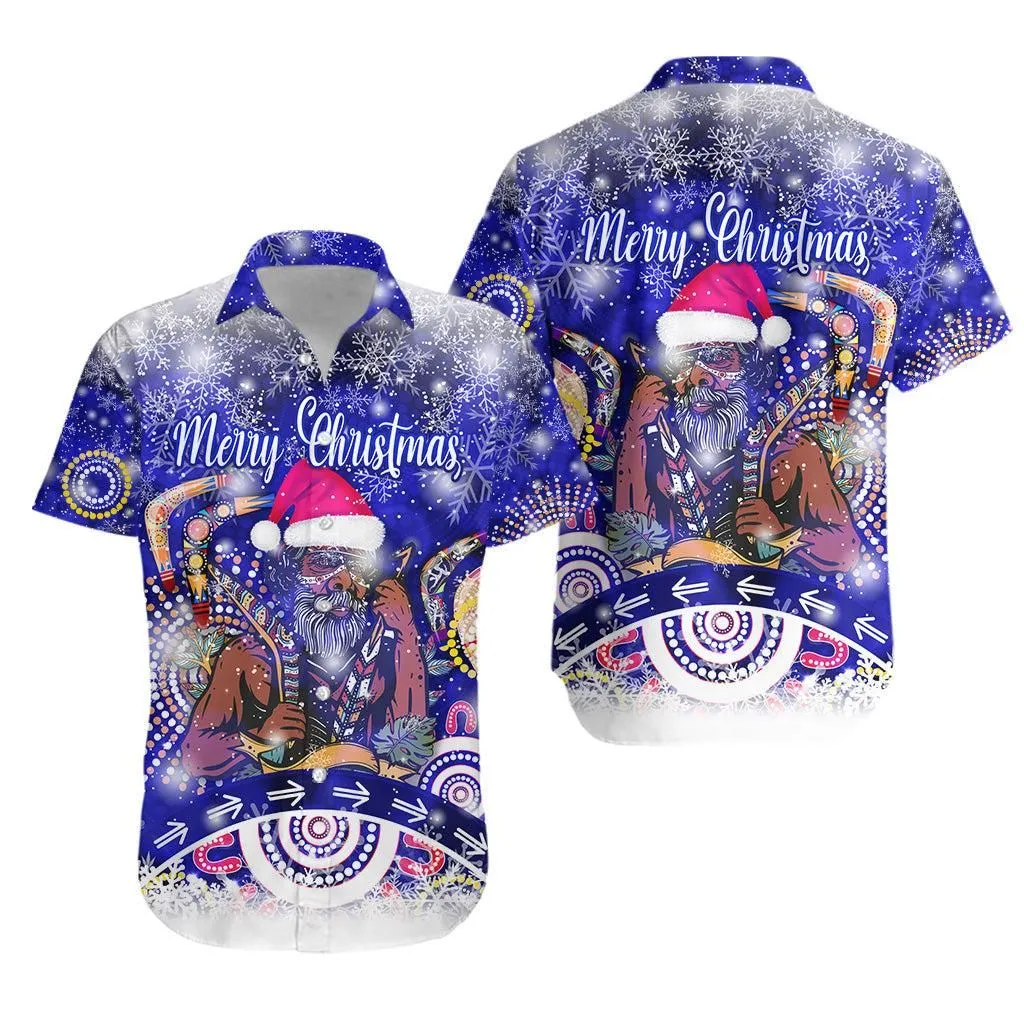 Australian Boomerang Indigenous Vibes Christmas Hawaiian Shirt Original Style   Blue Lt8_1