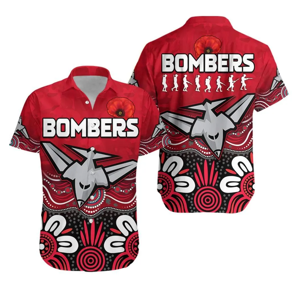 Bombers Anzac 2022 Hawaiian Shirt Essendon Football Aboriginal Remember Them Lt13_0