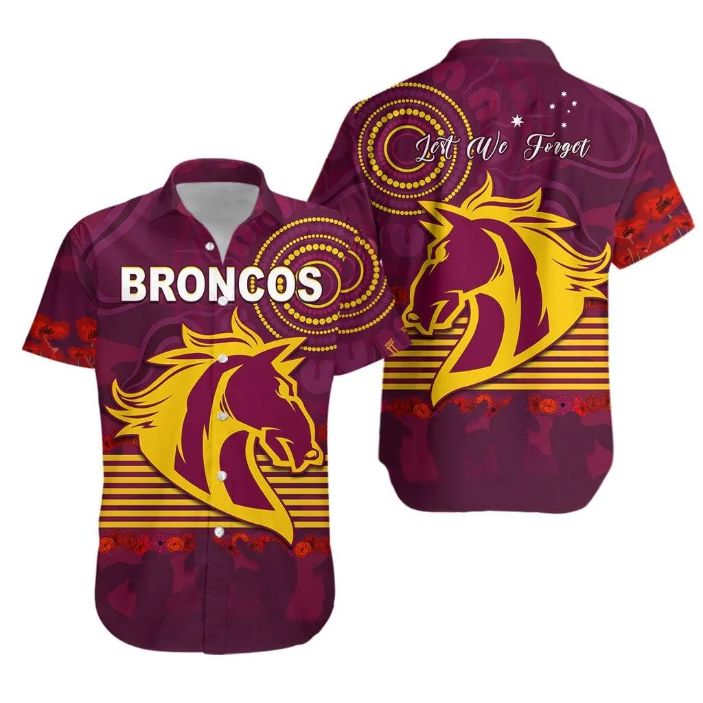 Broncos Anzac Day Hawaiian Shirt Aboriginal Lest We Forget Ver01 Lt13_0