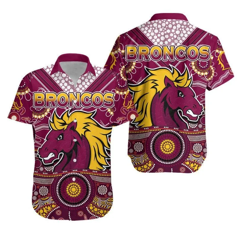 Broncos Rugby Hawaiian Shirt Indigenous Pattern Artsy Ver02 Lt14_0