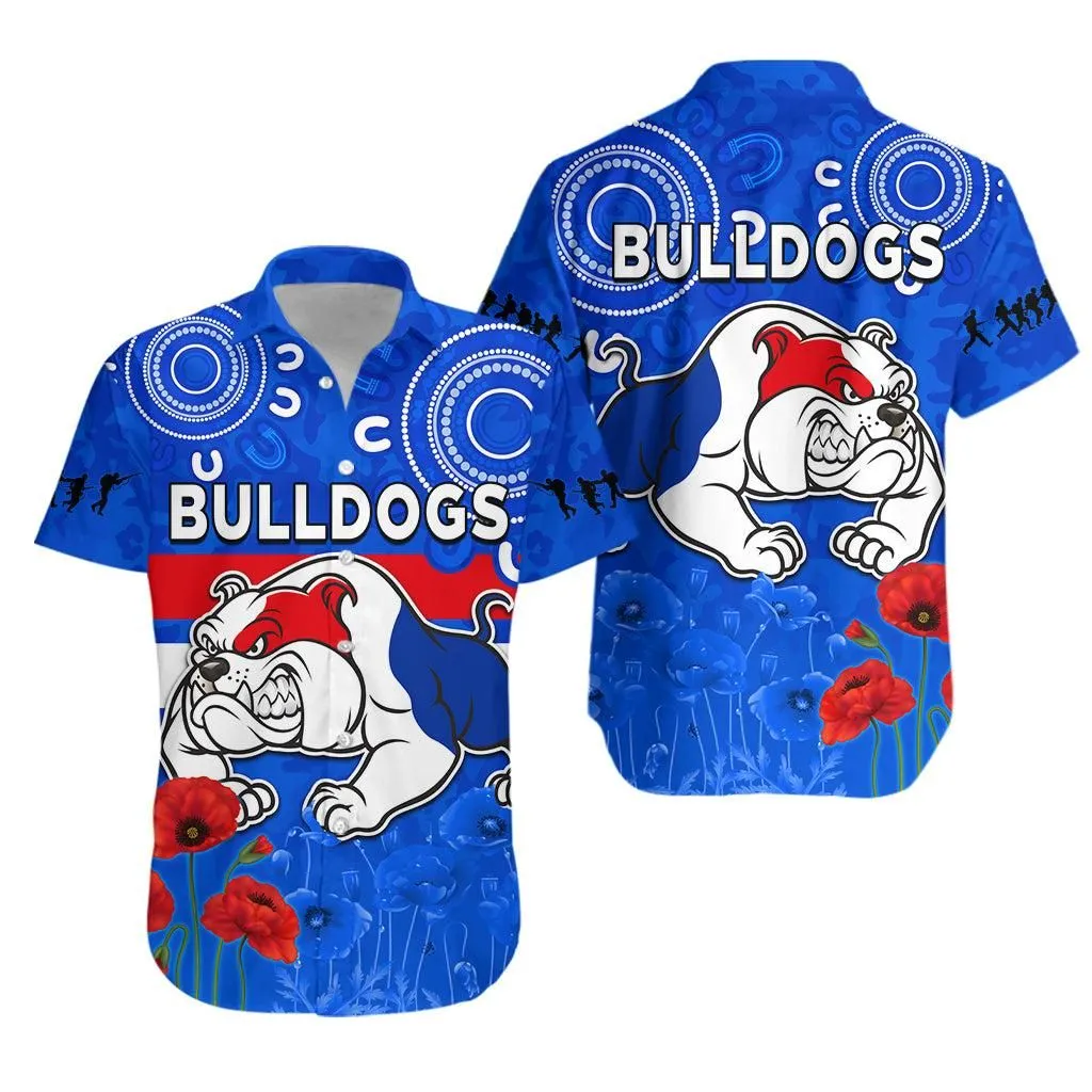 Bulldogs Anzac 2022 Hawaiian Shirt Western Dogs Aboriginal Poppy Lt13_0
