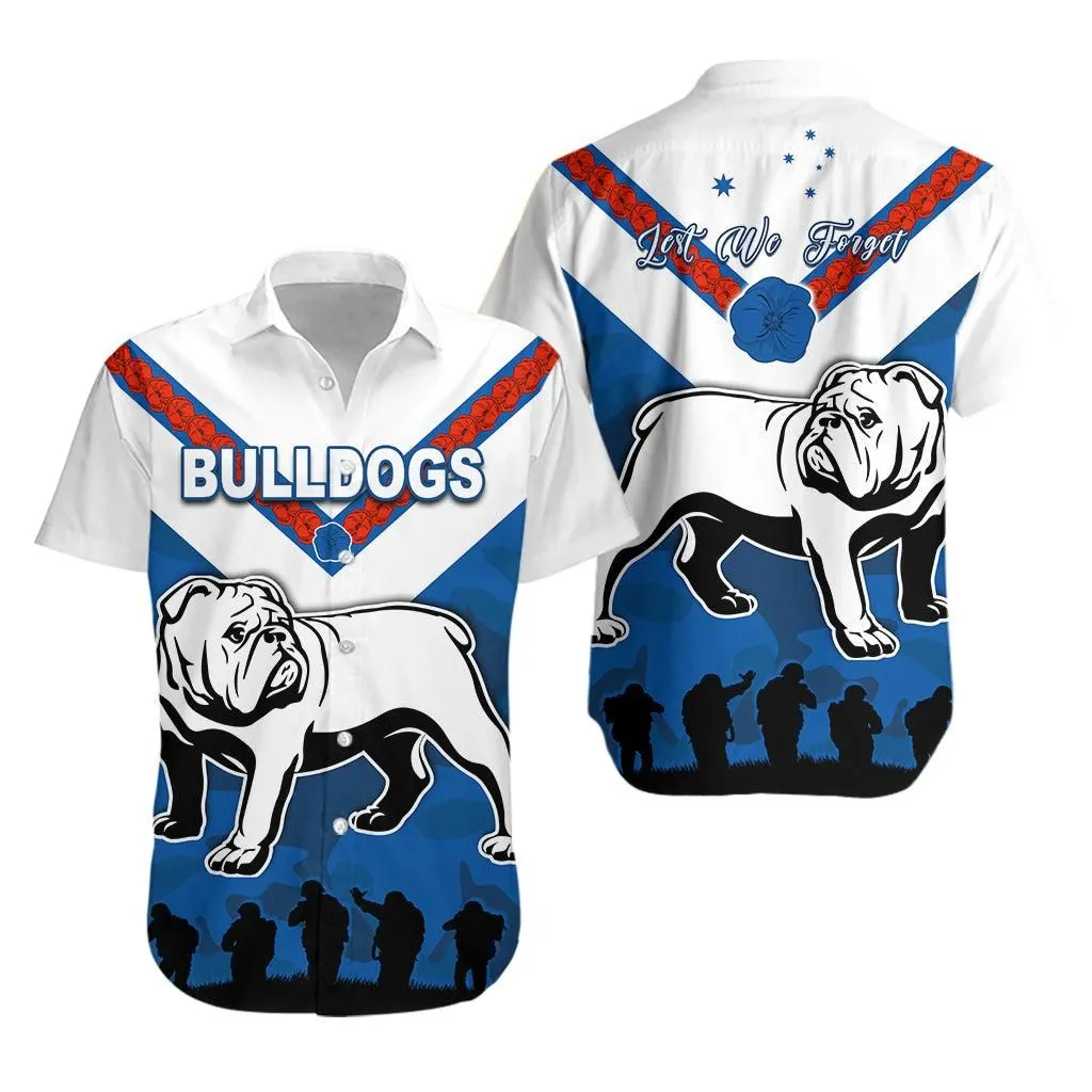 Bulldogs Anzac Day Hawaiian Shirt Simple Lest We Forget Lt13_0
