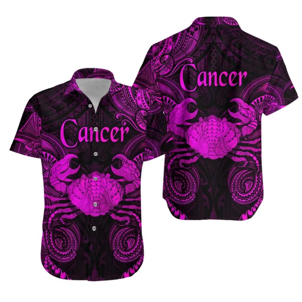 Cancer Zodiac Polynesian Hawaiian Shirt Unique Style   Pink Lt8_1