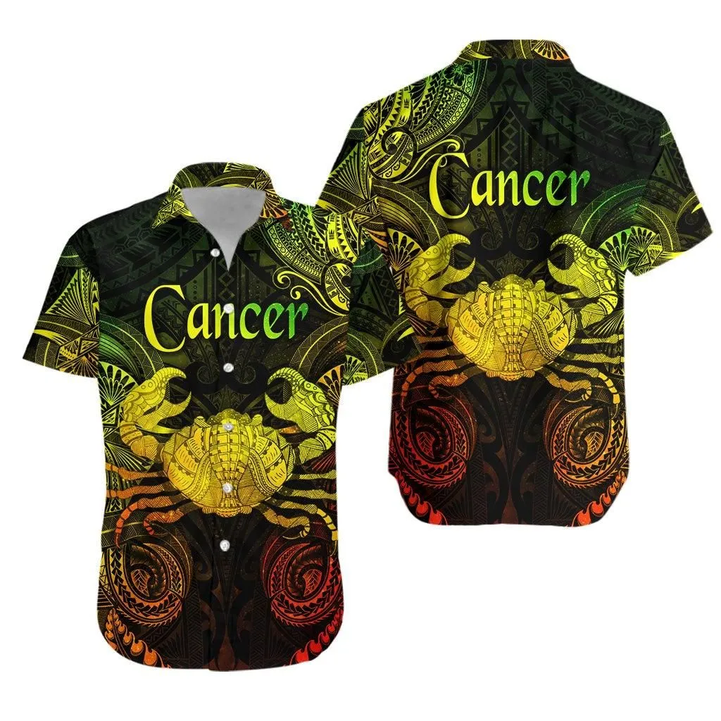 Cancer Zodiac Polynesian Hawaiian Shirt Unique Style   Reggae Lt8_1