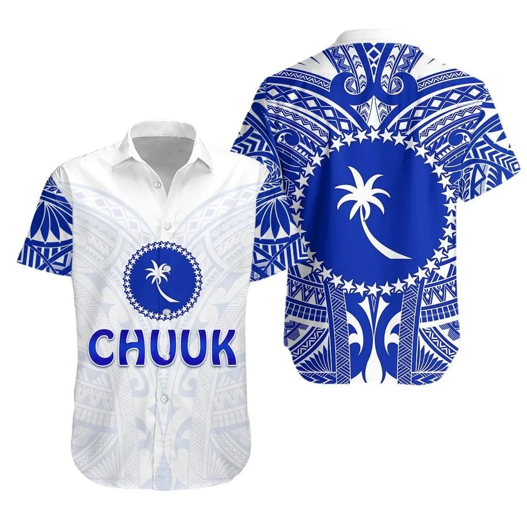 Chuuk Hawaiian Shirt Micronesia Simple Pattern White Lt13_0
