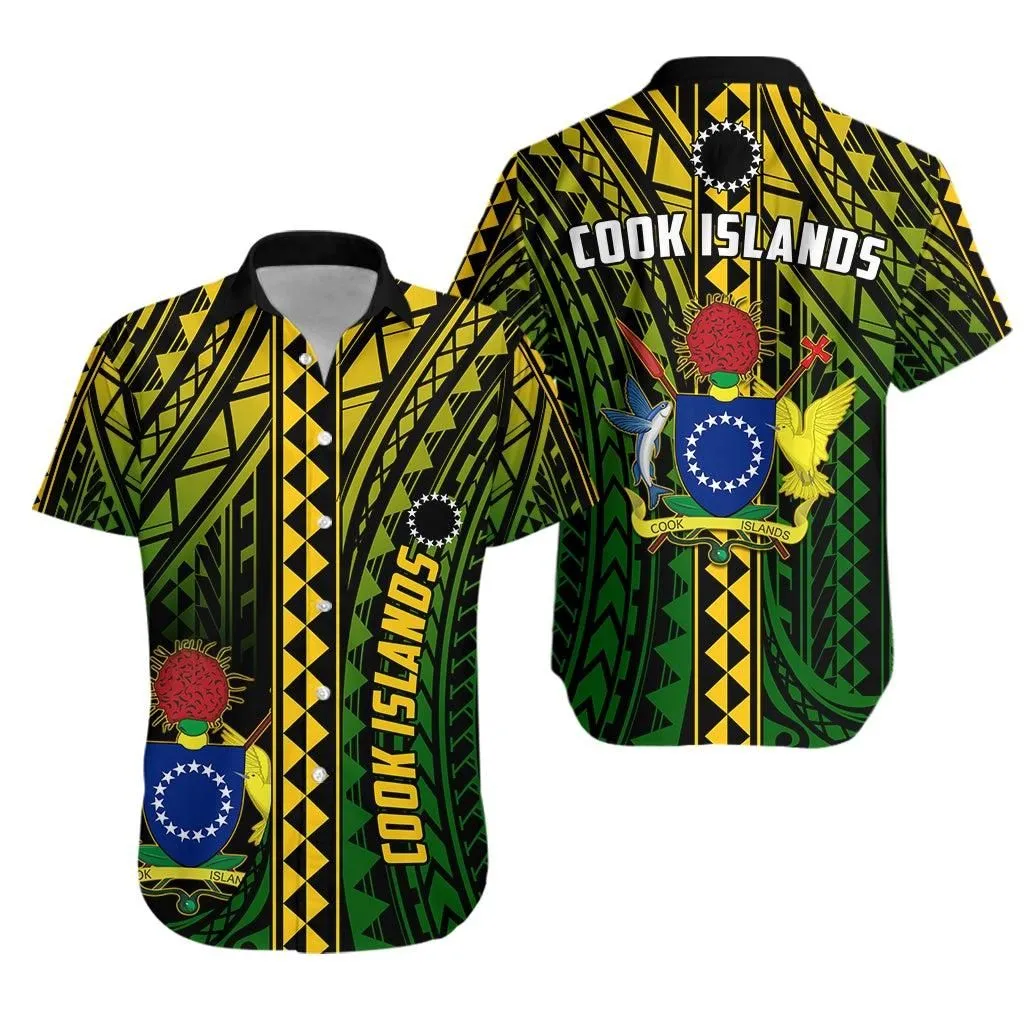 Cook Islands Hawaiian Shirt Polynesian Pattern Stars Lt13_0
