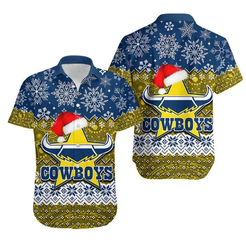 Cowboys Rugby Hawaiian Shirt Christmas 2022 Lt6_0