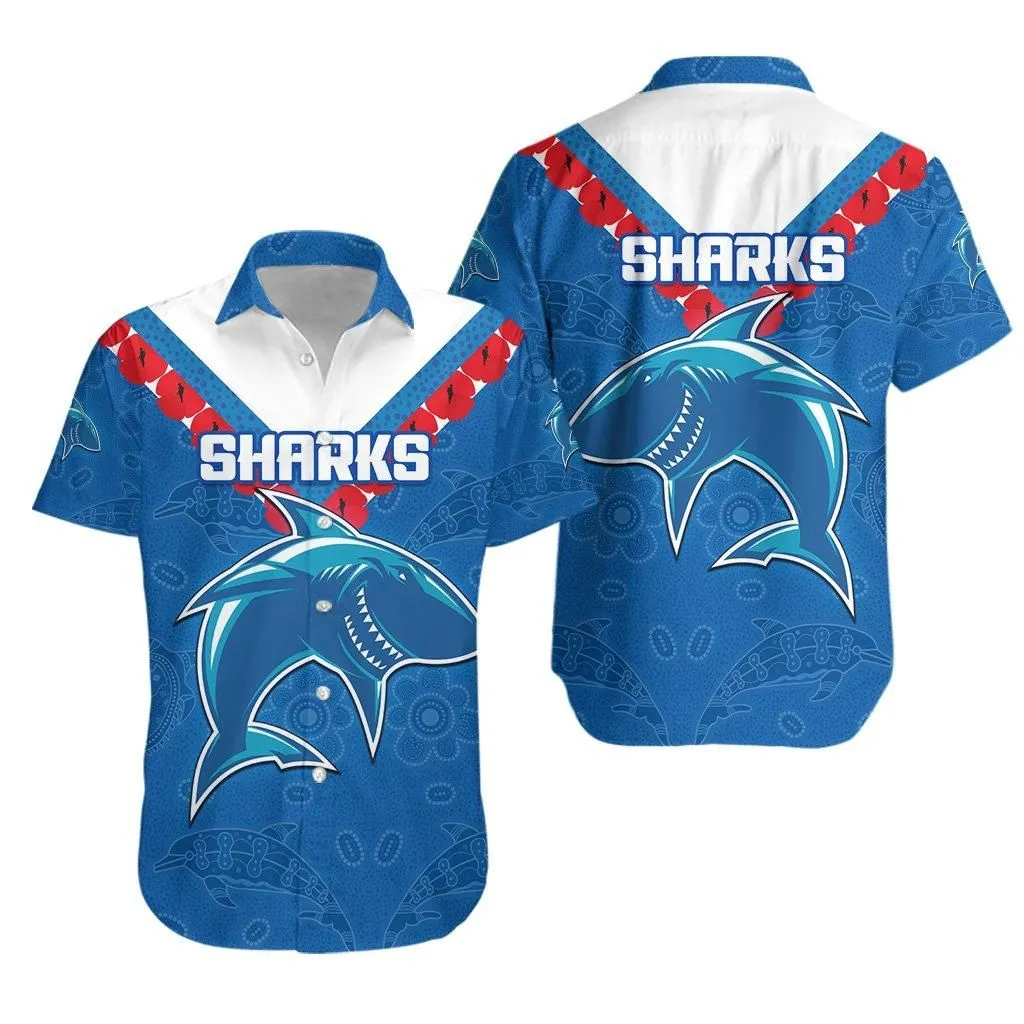 Cronulla Sharks Hawaiian Shirt Anzac Country Style_1