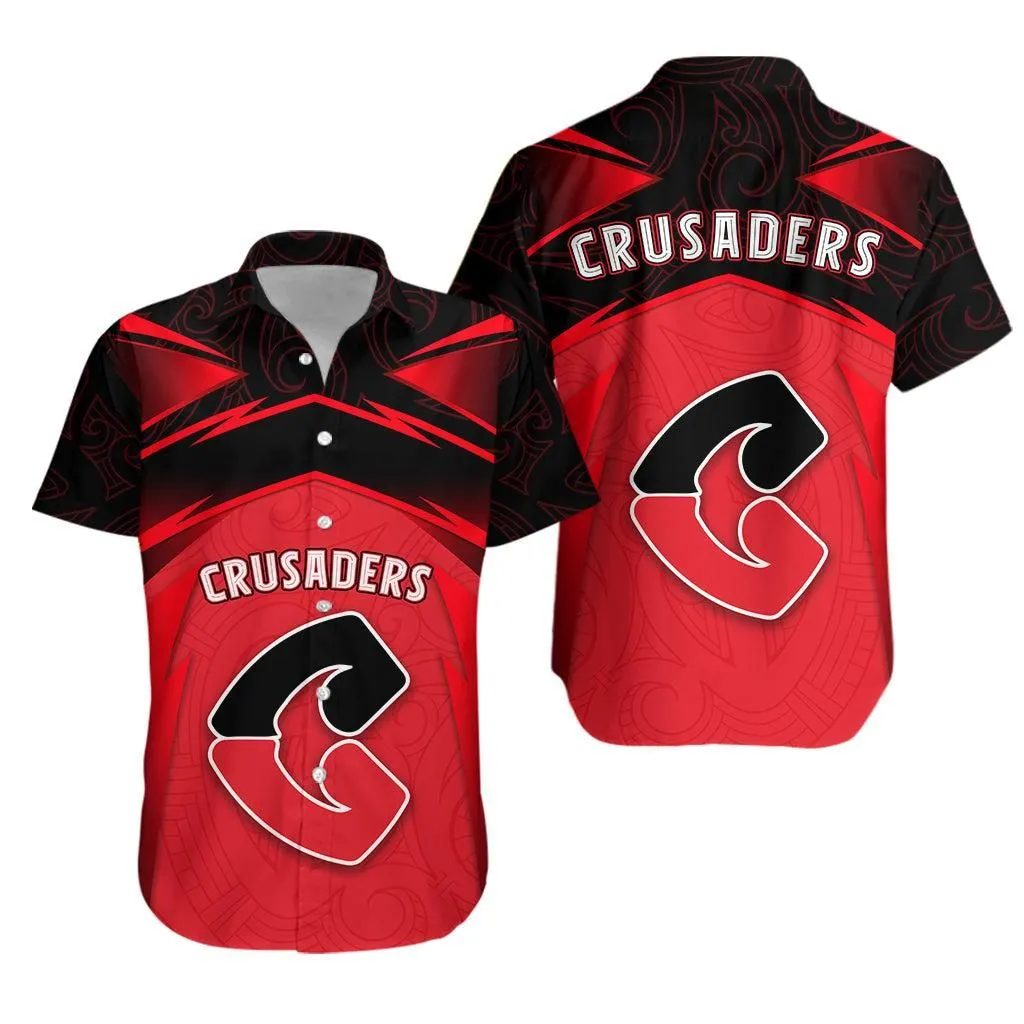 Crusaders Rugby Hawaiian Shirt Maori New Zealand Lt13_1