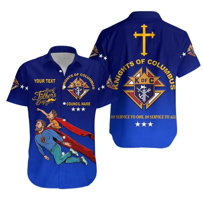(Custom) Knights Of Columbus Father Day Hawaiian Shirt Original Hero Vibes   Blue Lt8_0