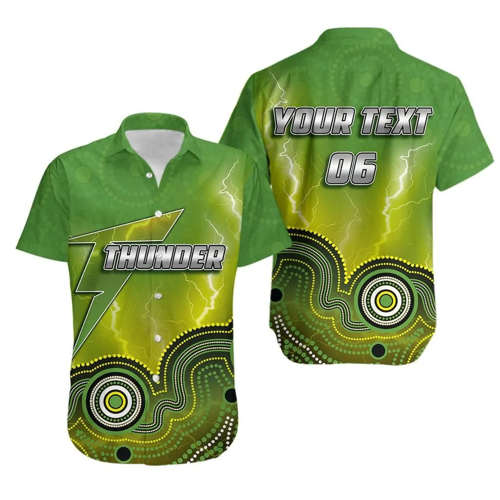 Custom Personalised And Number) Sydney Thunder Hawaiian Shirt Cricket Aboriginal Style Lt6_1