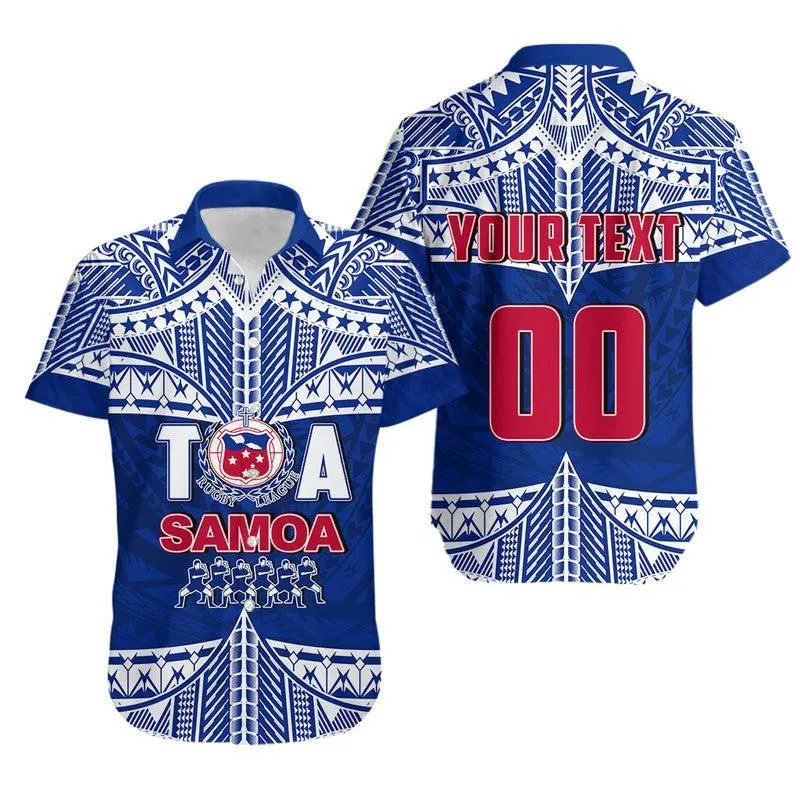Custom Personalised And Number Toa Samoa Rugby Hawaiian Shirt Siva Tau Lt6_0