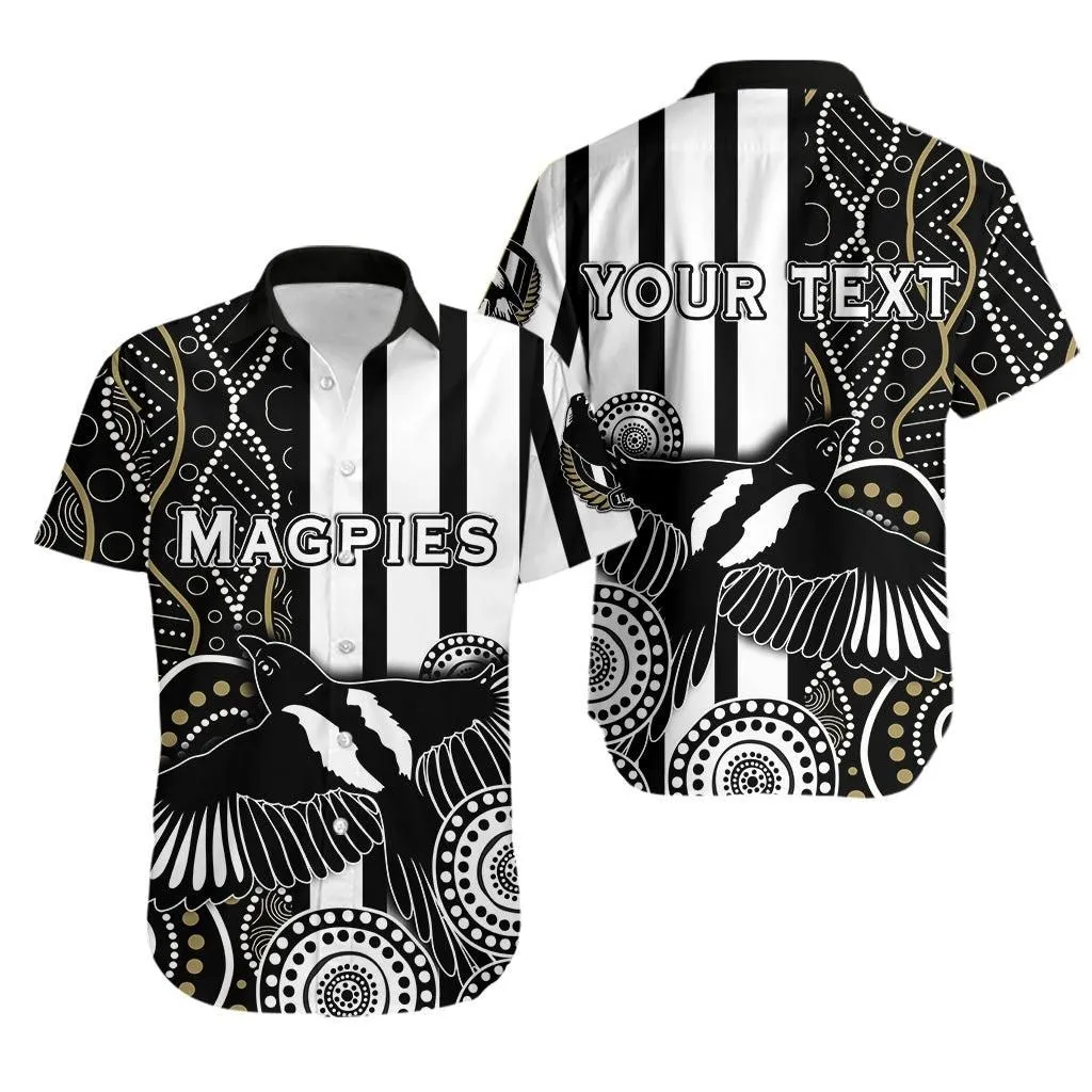 (Custom Personalised) Magpies Indigenous Hawaiian Shirt Lt6_1