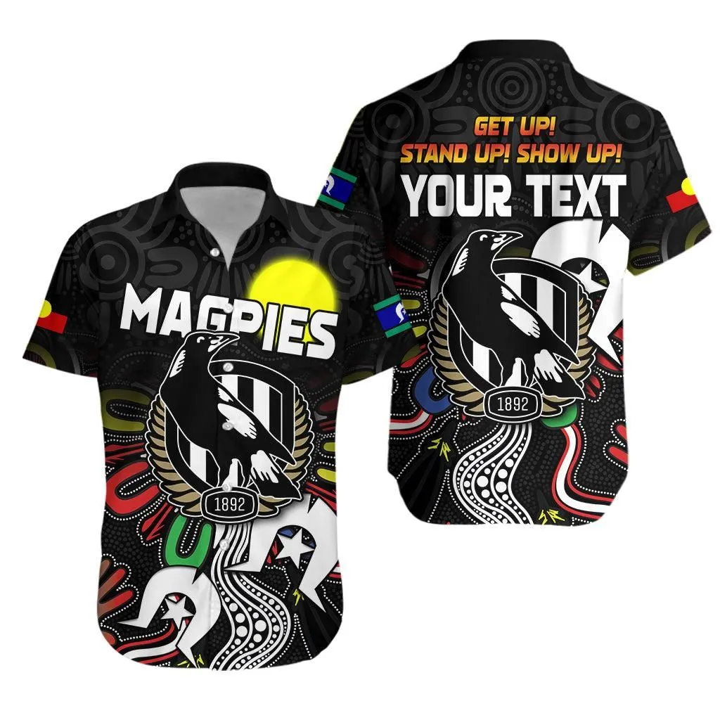 (Custom Personalised) Magpies Naidoc Week Hawaiian Shirt Collingwood Football Aboriginal Lt13_0