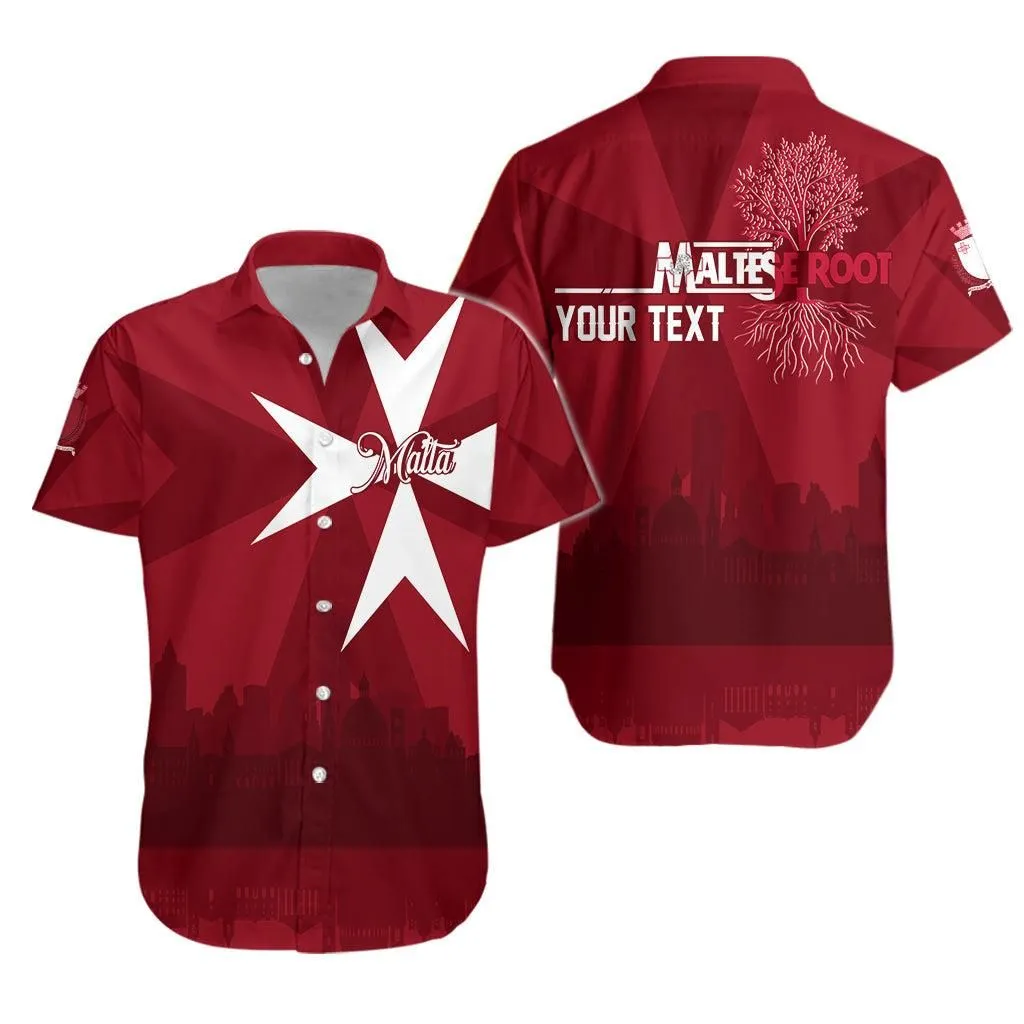 (Custom Personalised) Malta Valletta Skyline Hawaiian Shirt Maltese Cross Lt7_0