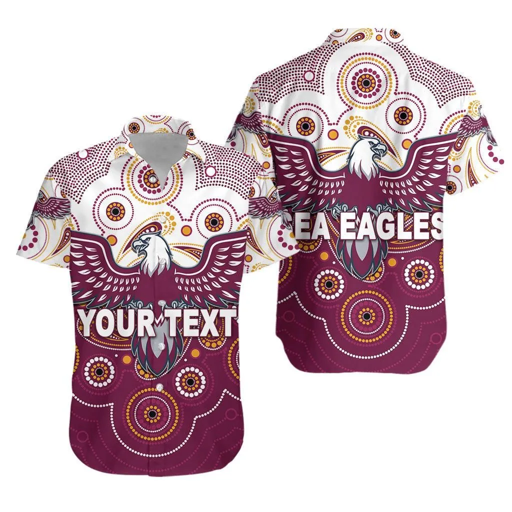 (Custom Personalised) Manly Warringah Sea Eagles Hawaiian Shirt 2021 Indigenous Vibes Lt8_1