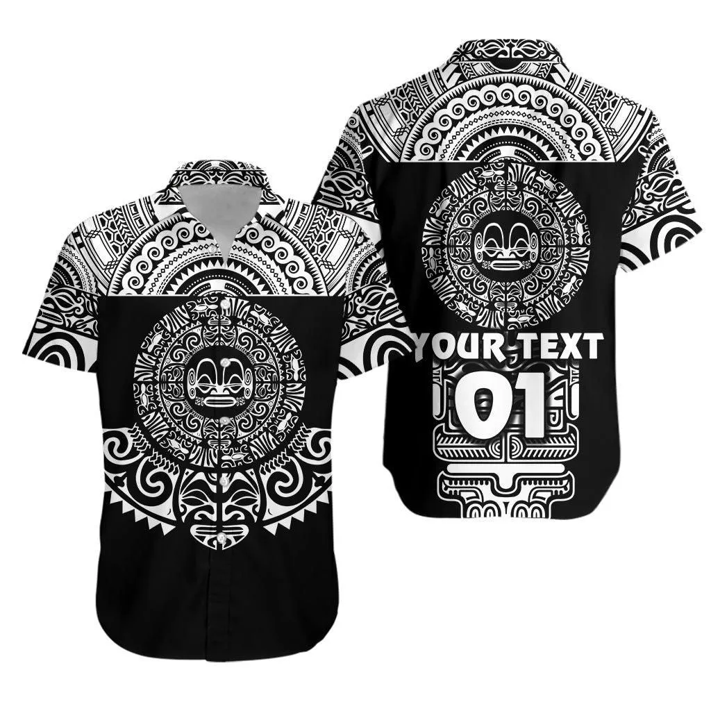 (Custom Personalised) Marquesas Islands Hawaiian Shirt Marquesan Tattoo Simplified Version   Black Lt8_1