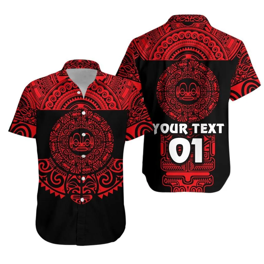 (Custom Personalised) Marquesas Islands Hawaiian Shirt Marquesan Tattoo Simplified Version   Red Lt8_1