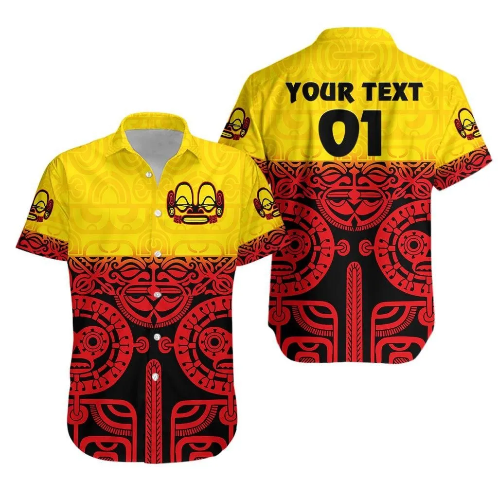 (Custom Personalised) Marquesas Islands Hawaiian Shirt Marquesan Tattoo Special Style   Gradient Red Lt8_1
