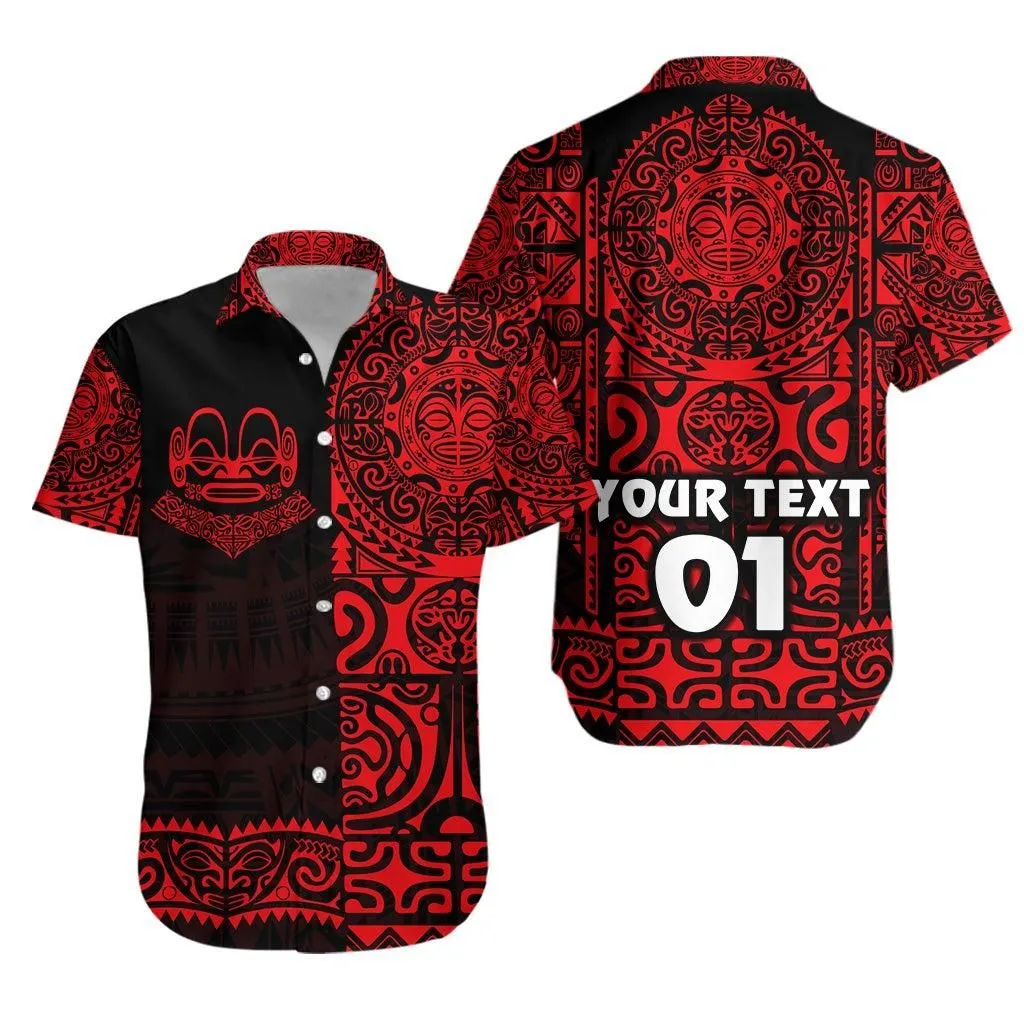 (Custom Personalised) Marquesas Islands Hawaiian Shirt Marquesan Tattoo Unique Style   Red Lt8_1