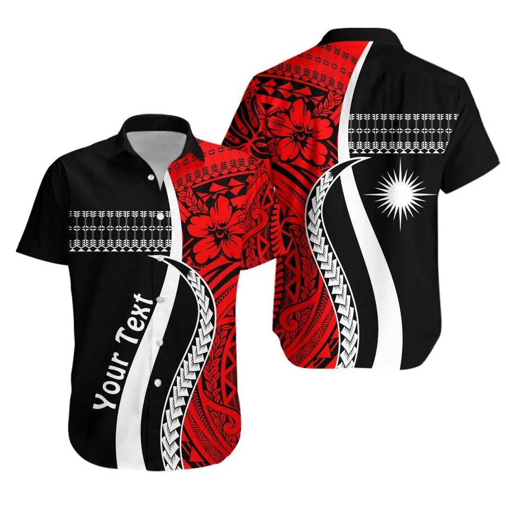 (Custom Personalised) Marshall Islands Hawaiian Shirt Simple Pattern Version Red Lt13_0