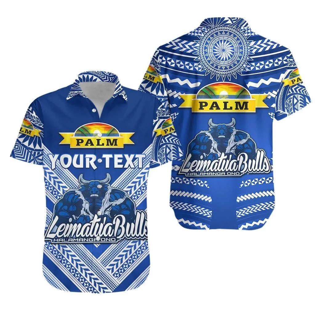 (Custom Personalised) Mate Maa Tonga Hawaiian Shirt Leimatua Bulls Creative Style   Blue Lt8_1