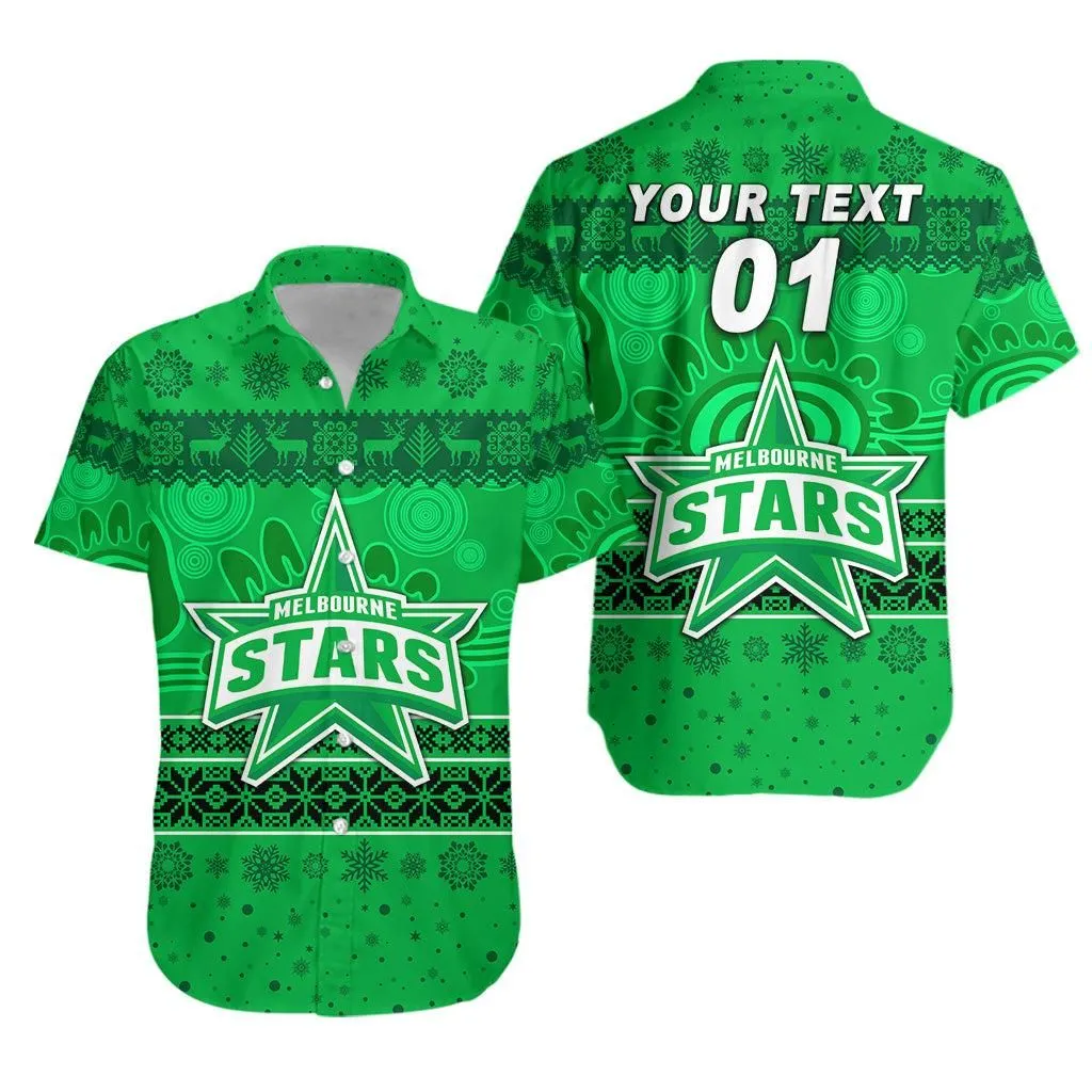 (Custom Personalised) Melbourne Stars Hawaiian Shirt Christmas Simple Style Lt8_1