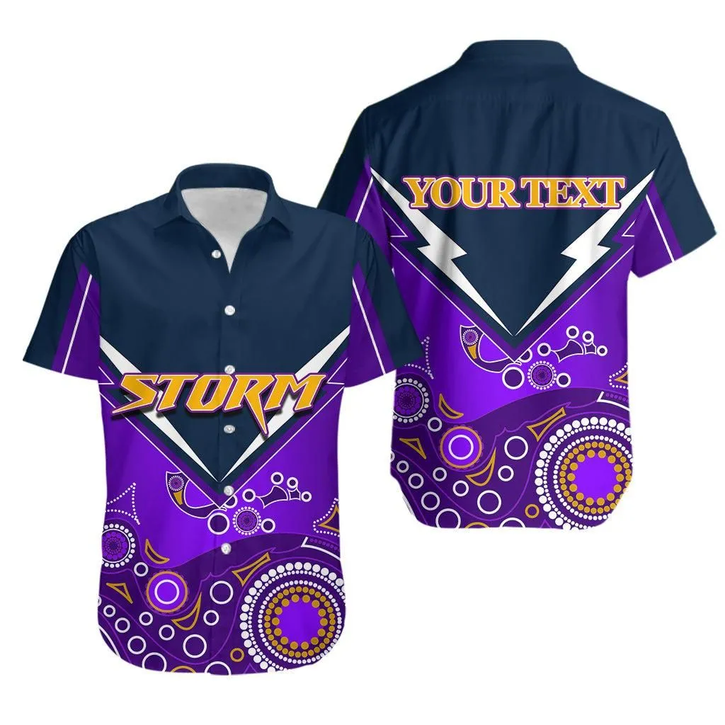 (Custom Personalised) Melbourne Storm Hawaiian Shirt Aboriginal Lt6_1
