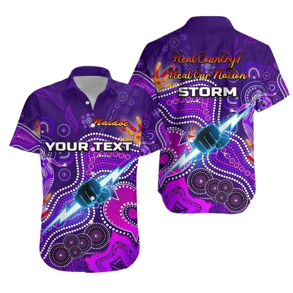 (Custom Personalised) Melbourne Storm Hawaiian Shirt Naidoc Heal Country! Heal Our Nation Lt8_1