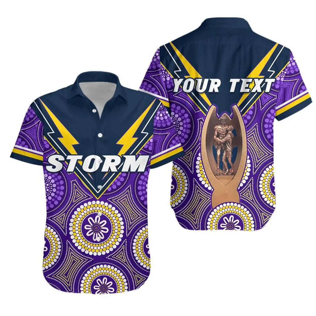(Custom Personalised) Melbourne Storm Indigenous Hawaiian Shirt   2021 Provan   Summons Trophy Lt13_1