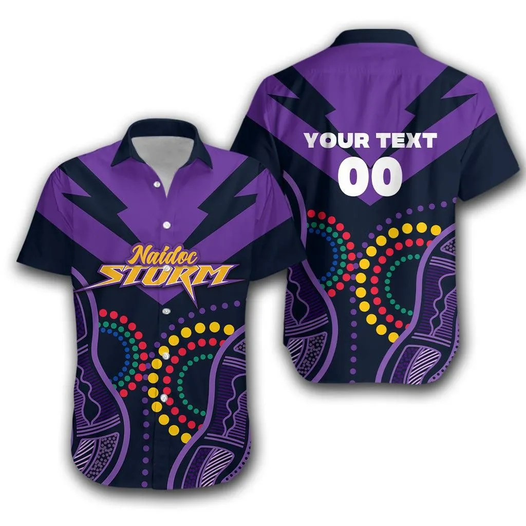 (Custom Personalised) Melbourne Storm Naidoc Week Hawaiian Shirt Aboriginal Simple Style Lt16_1