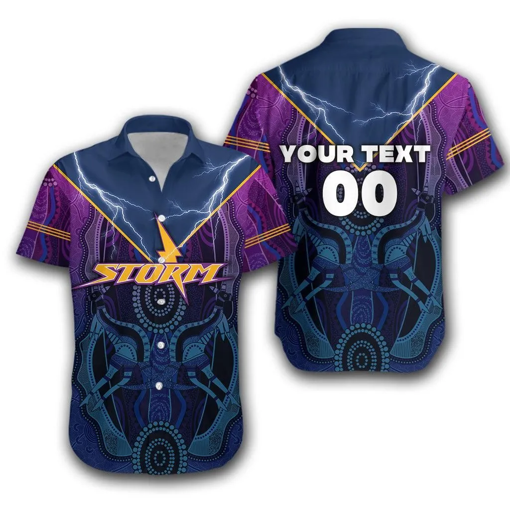 (Custom Personalised) Melbourne Storm Rugby Hawaiian Shirt Aboriginal Sport Style Lt16_1