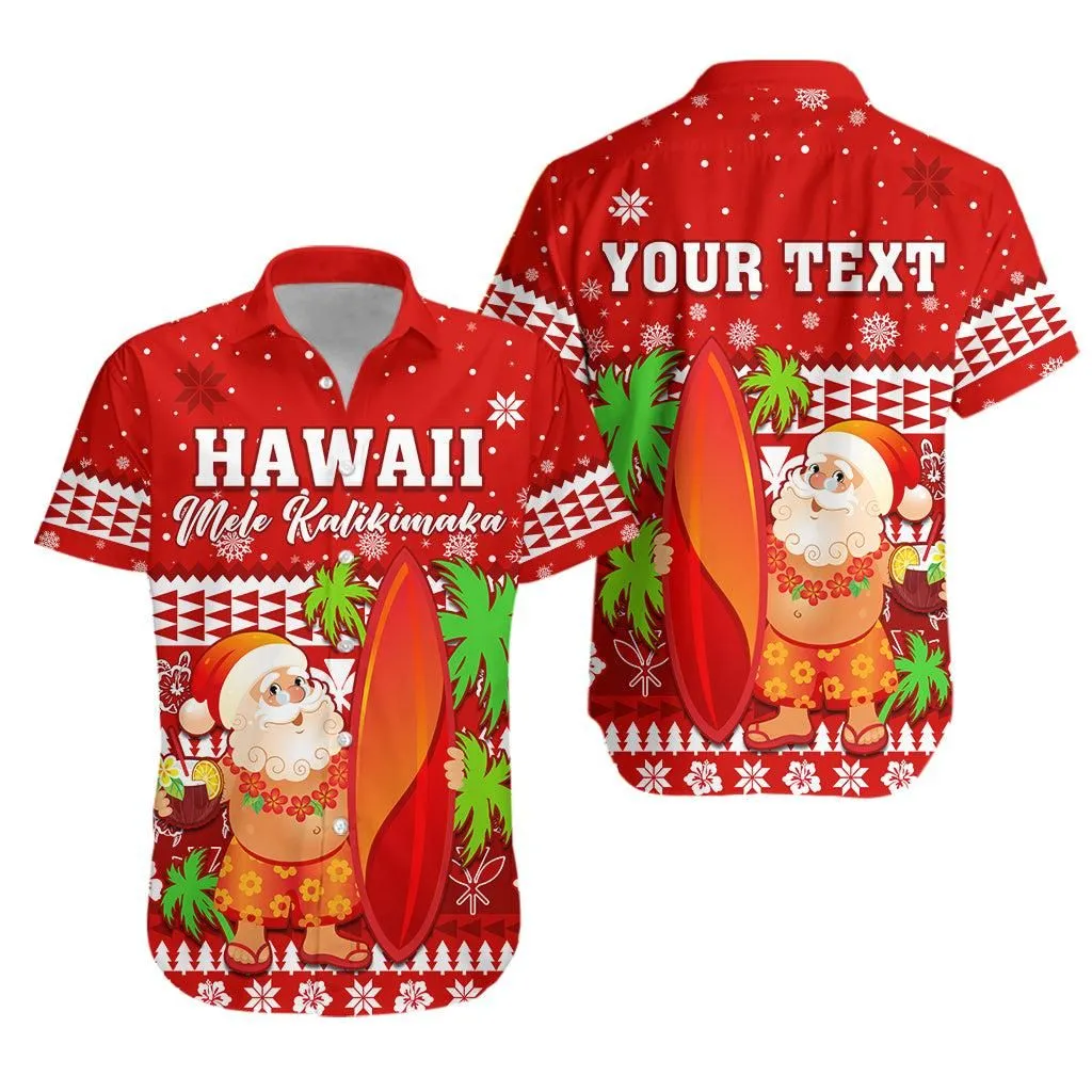 (Custom Personalised) Mele Kalikimaka Hawaiian Shirt Santa Claus Hawaii Christmas Lt13_0