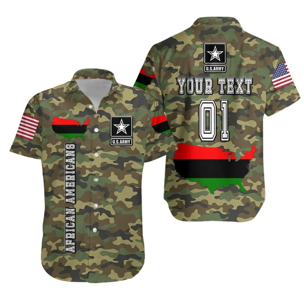 (Custom Personalised) Military Of African Americans Hawaiian Shirt Flag Simple Style Lt8_1