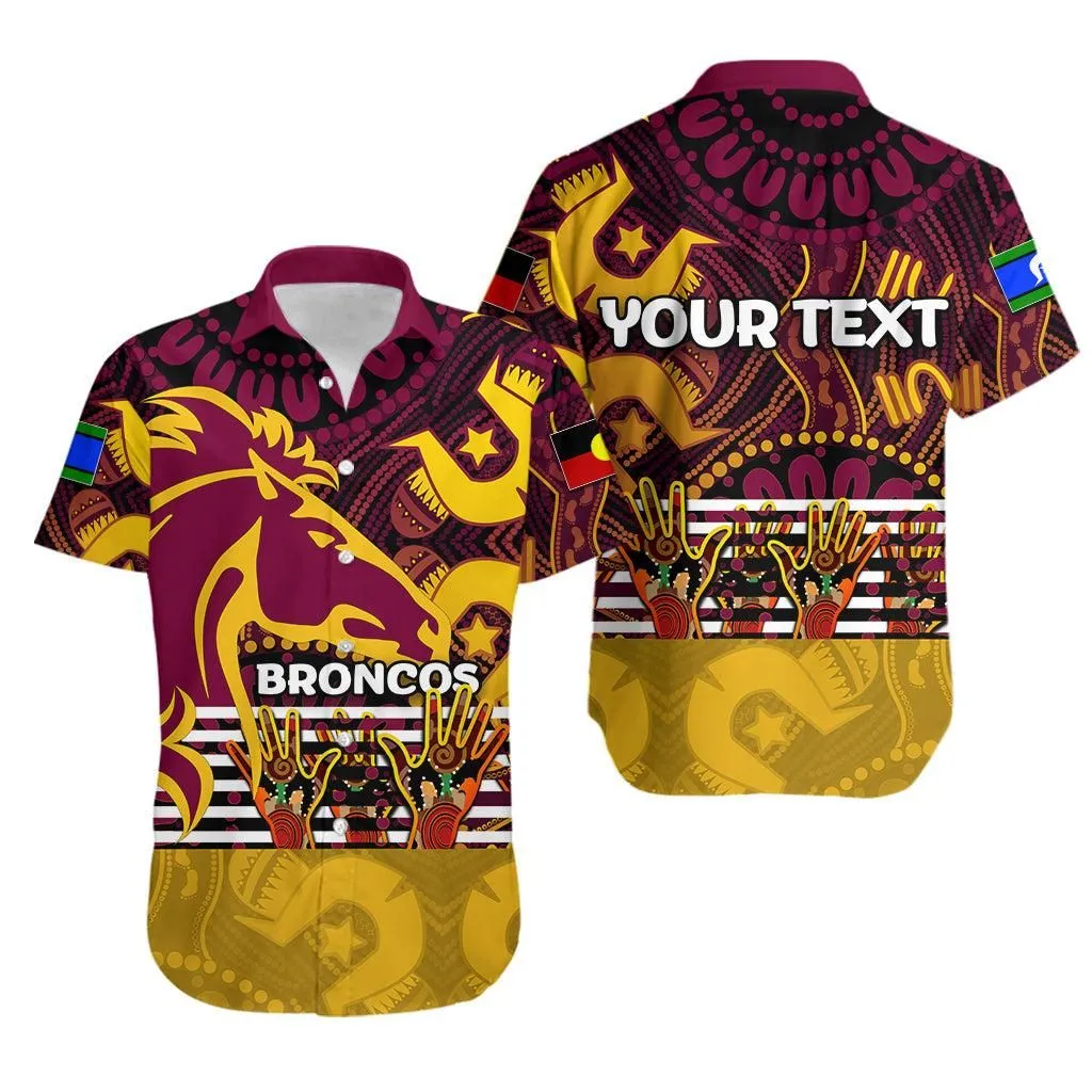 (Custom Personalised) Naidoc Brisbane Broncos Hawaiian Shirt Naidoc Patterns Lt6_1