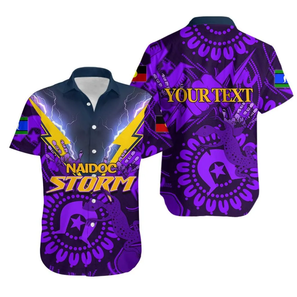 (Custom Personalised) Naidoc Melbourne Storm Hawaiian Shirt Naidoc Patterns Lt6_1