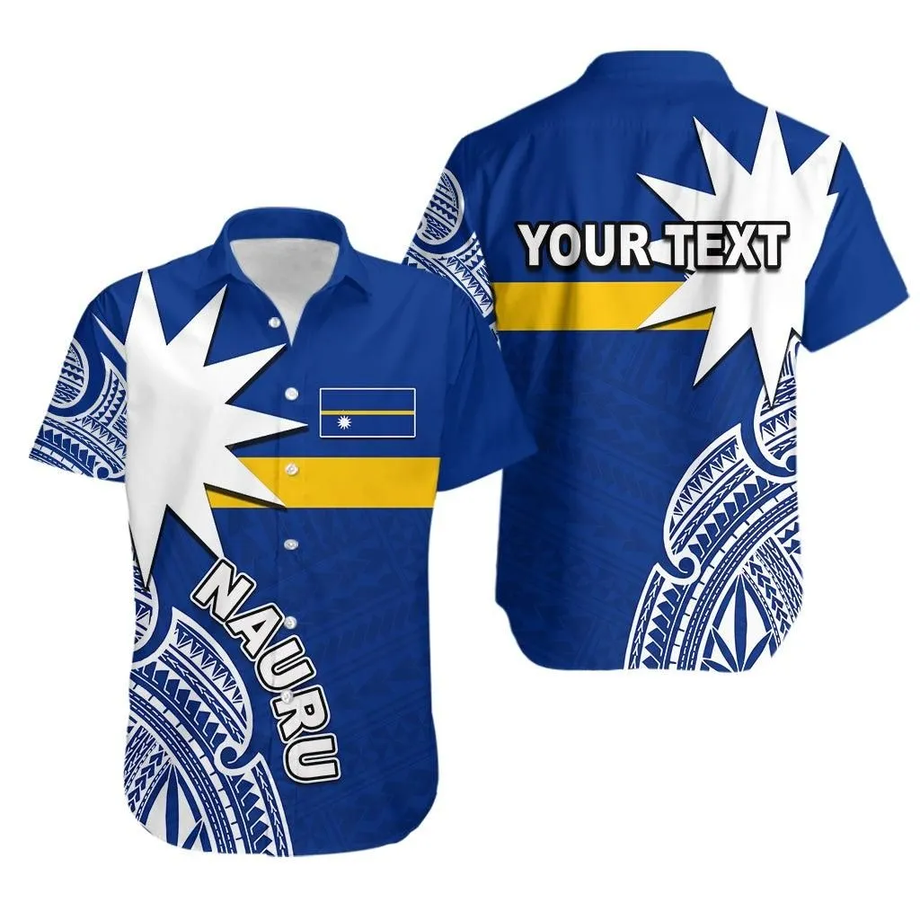 (Custom Personalised) Nauru Hawaiian Shirt Flag In Heart No1 Lt6_1