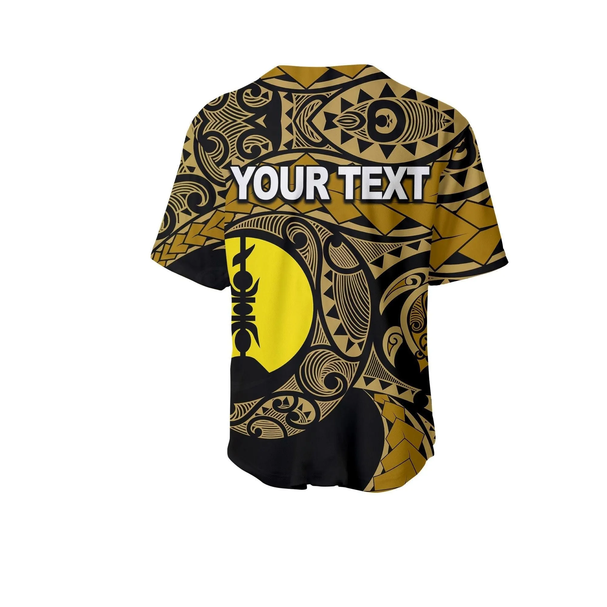 (Custom Personalised) New Caledonia Baseball Shirt Gold Color Lt6_1