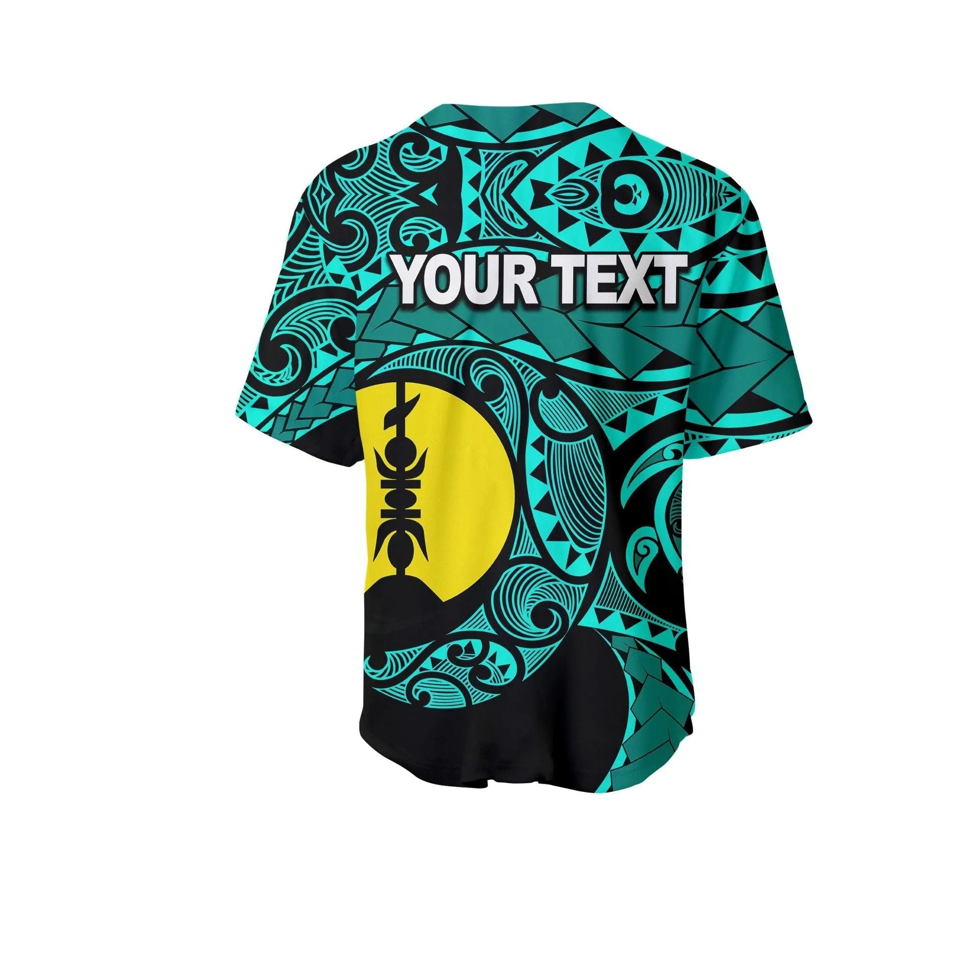(Custom Personalised) New Caledonia Baseball Shirt Turquoise Color Lt6_1