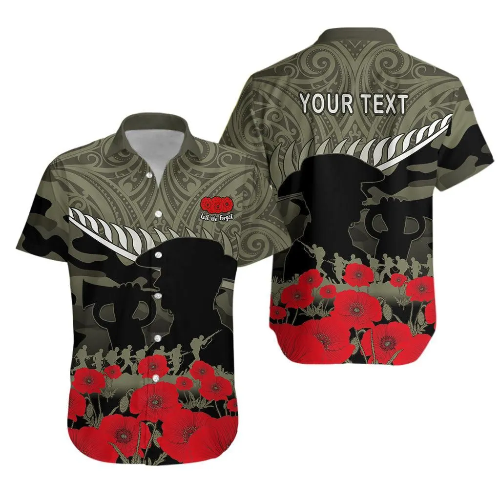 (Custom Personalised) New Zealand Anzac 2022 Hawaiian Shirt Maori Camouflage Lt14_0