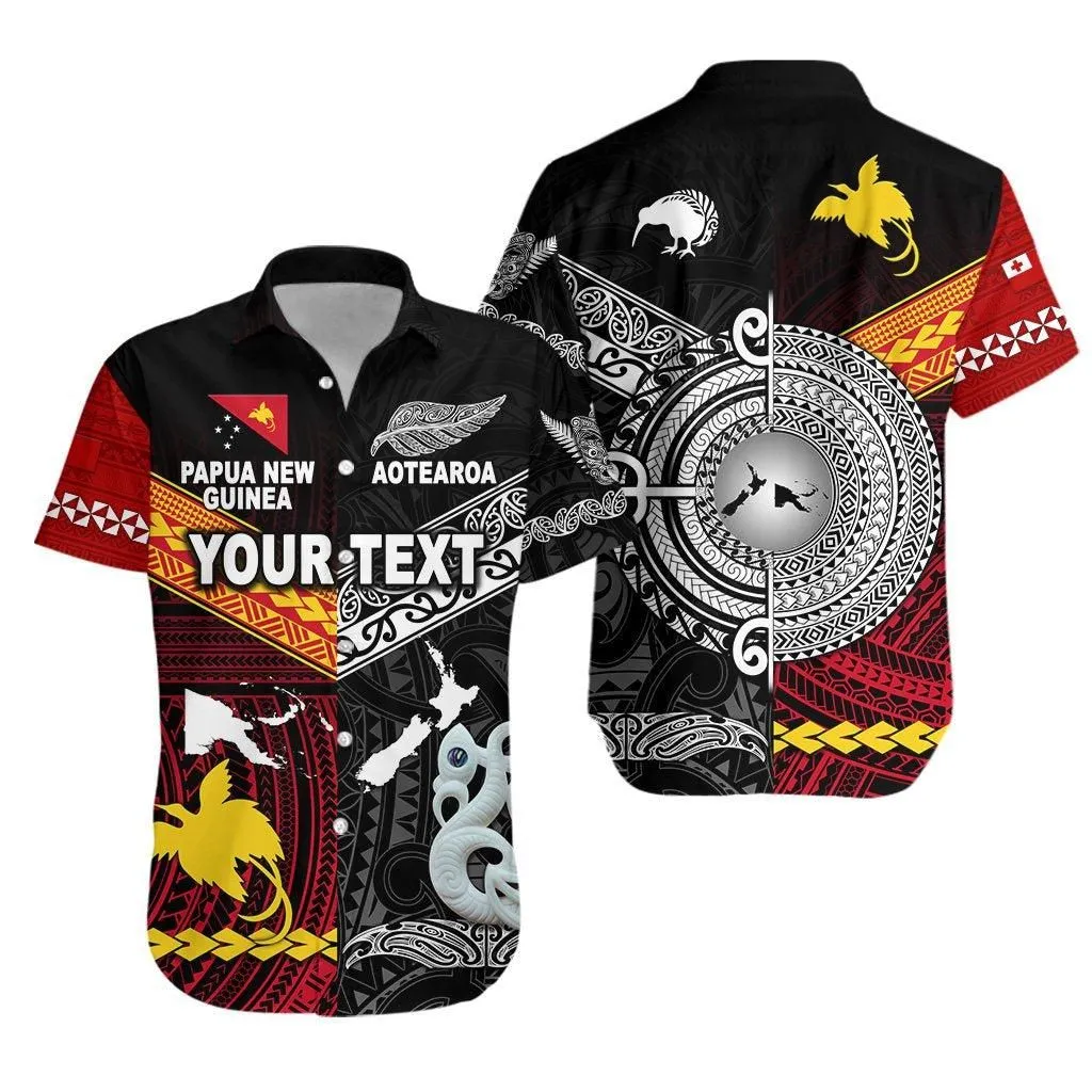 (Custom Personalised) New Zealand Maori Aotearoa Papua New Guinea Polynesian Together Hawaiian Shirt Lt8_1