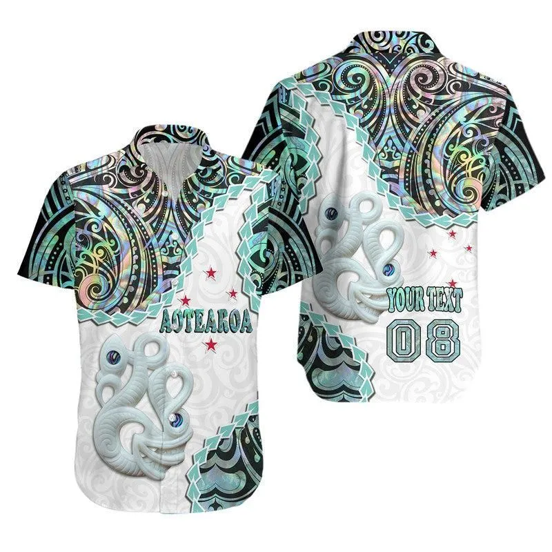 (Custom Personalised) New Zealand Maori Hawaiian Shirt Aotearoa Manaia Basic Paua Shell Lt9_0