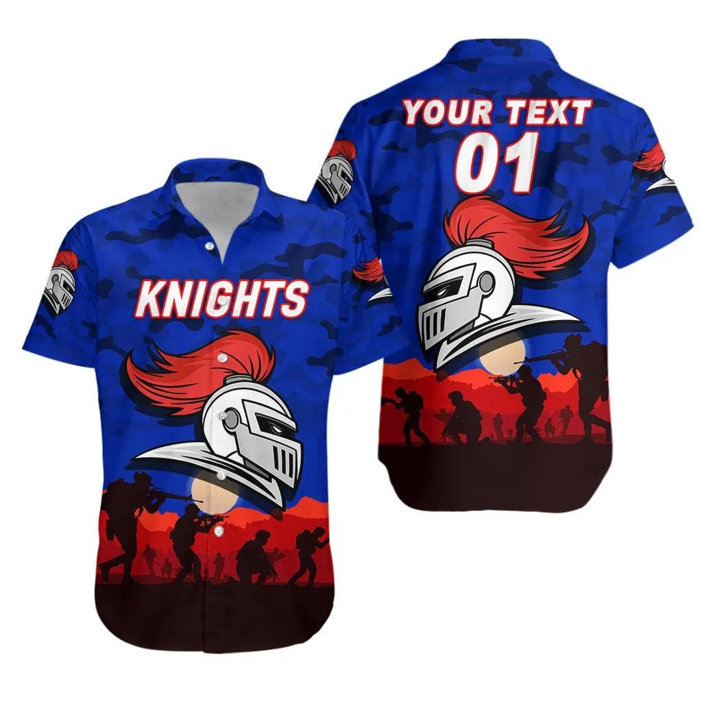 (Custom Personalised) Newcastle Knights Anzac 2022 Hawaiian Shirt Simple Style Lt8_1