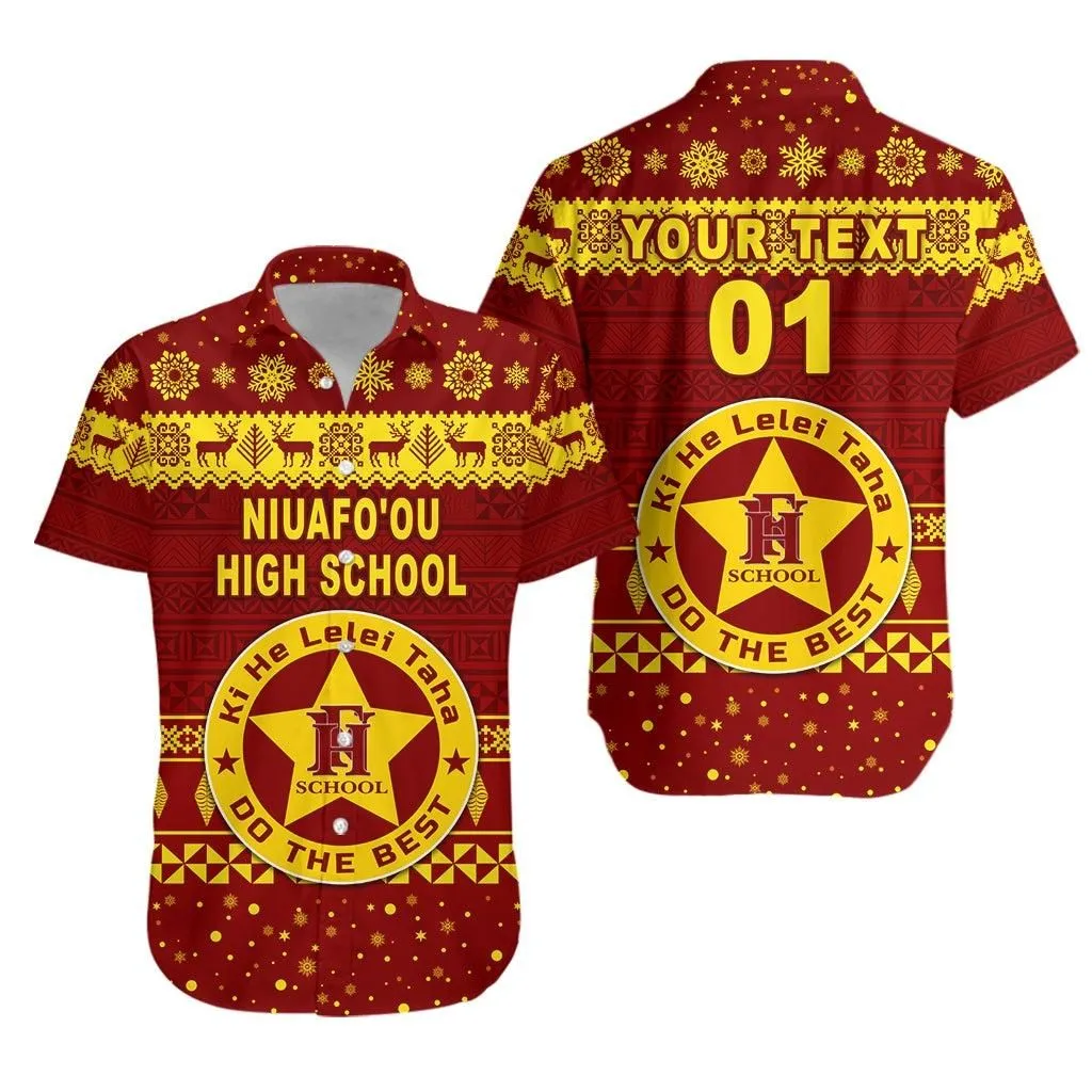 (Custom Personalised) Niuafoou High School Christmas Hawaiian Shirt Simple Style Lt8_1