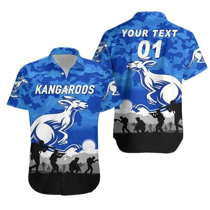 (Custom Personalised) North Melbourne Kangaroos Anzac Hawaiian Shirt Simple Style Lt8_1
